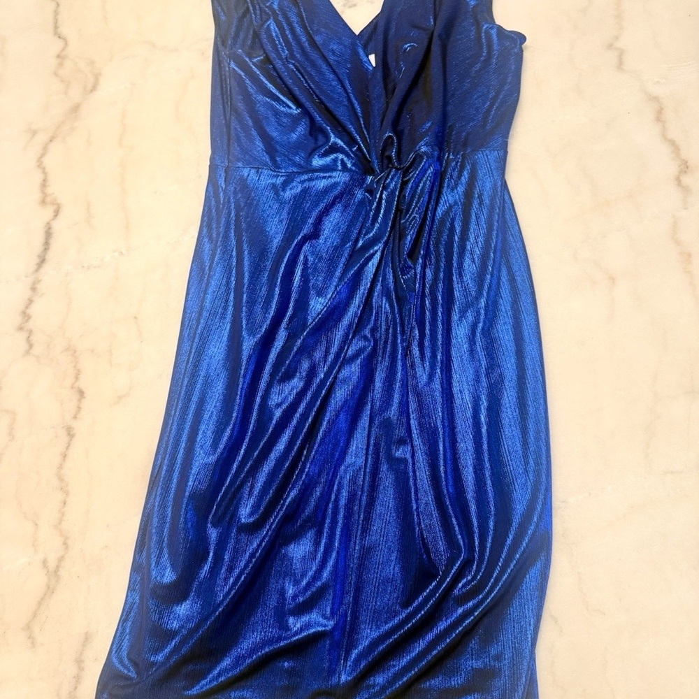 Calvin Klein Women’s Solid Blue Dress